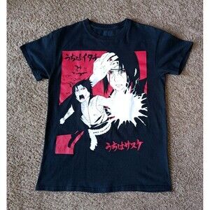 Naruto Shippuden Sasuke Itachi Uchiha Shirt Men's Size Small Anime Graphic Shirt